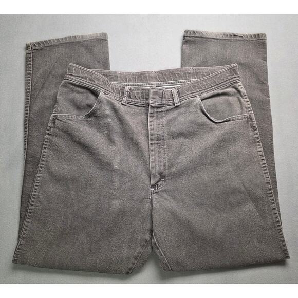 Vintage Wrangler Mens Jeans 36x30 Black Faded 854988K USA Straight - Picture 1 of 11